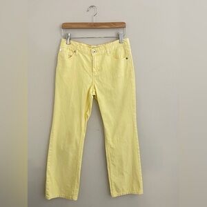 Tommy Hilfiger Banana Yellow Straight Leg Jeans bootcut coastal chic preppy fall